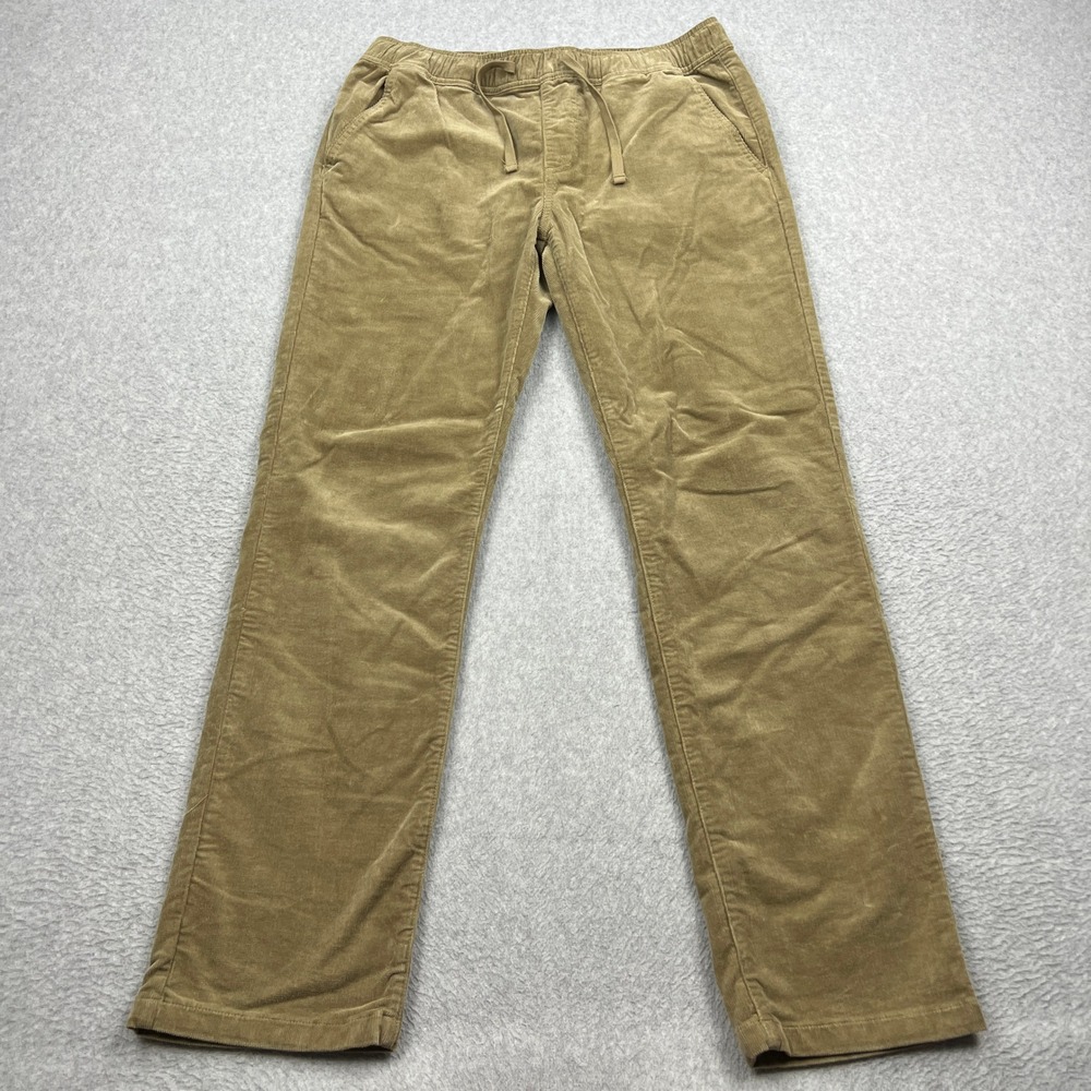 Katin Pipeline Pant Men's Large Tan Corduroy Slim Straight Elastic Waist Chino